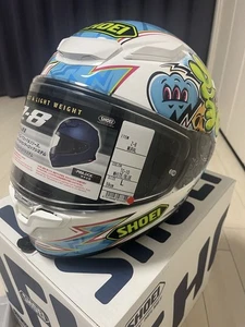 SHOEI Z-8 Mural Full-Face Helmet CT-10 L Size 59cm White Blue Used Japan - Bild 1 von 7
