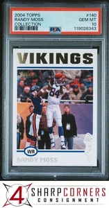 2004 TOPPS COLLECTION #140 RANDY MOSS VIKINGS HOF PSA 10 - Picture 1 of 3