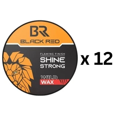 BLACK RED 12 x Hair Styling Wax Strong Hold Shine Wild Wax Formula 150ml - Image 1 of 4