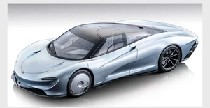 1/18 MCLAREN SPEEDTAIL Tecnomodel T18-EX08A Geneva AutoShow 2019 IceSilver 89pcs - Picture 1 of 9