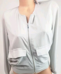 J Crew Women's Light Gray/Grey Collarless Drapey Jacket Size XS - Picture 1 of 7