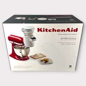 KitchenAid All In One Sifter + Scale Stand Mixer Attachment (KSMSFTA) - NEW - Picture 1 of 9