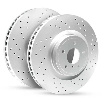 For Audi TT Quattro 01-06 R1 Concepts Drilled & Slotted Rear Brake Rotor Set Foto 1 de 3