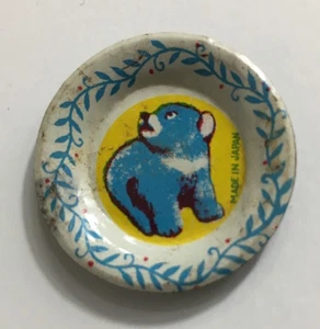 Vintage Tin Plate or Saucer - Toy Tea Set Piece - Koala Bear - Made in Japan - Picture 1 of 2