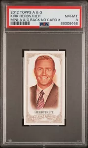 KIRK HERBSTREIT 2012 TOPPS ALLEN GINTER NO NUMBER MINI /50 PSA 8 POP 1 MG - Picture 1 of 1