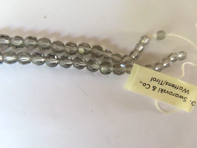 63 cuentas redondas Swarovski hebra graduada 4 mm-9 mm negro diamante. #5000 Foto 1 de 3