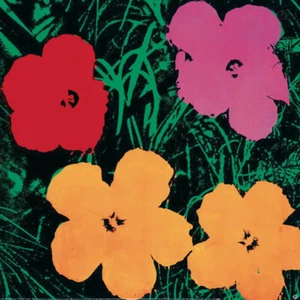ANDY WARHOL Flowers 1964 Red Purple Orange Official Foundation Art Print 26x26 - Picture 1 of 1