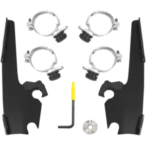 Memphis Shades MEB2016 Black Trigger Lock Windshield Mount Kit for 14-17 FXDL - Picture 1 of 7