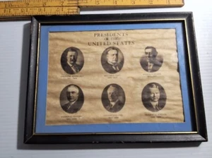 6 PRESIDENTS OF THE UNITED STATES - FRAMED - Picture 1 of 1