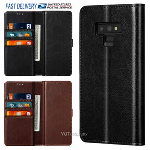 For Samsung Galaxy Note9 Case Magnetic Flip Leather Wallet Card Slot Phone Cover - Picture 1 of 24