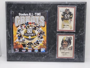PITTSBURGH STEELERS JACK HAM & JACK LAMBERT GREATS OF THE GAME SPORT PLAQUE NEW - Picture 1 of 1