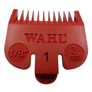 1/8" Red Wahl Professional Plastic Clipper Replacement Guide Guard #1 - Picture 1 of 1