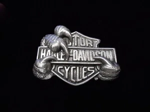 HARLEY DAVIDSON *****EAGLE CLAW WITH SHIELD*** PEWTER PIN FANTASTIC - Picture 1 of 4