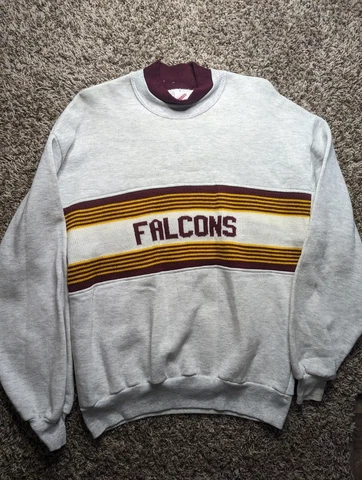 Vintage Jerzees Falcons Sweater Mens Size L Made in USA Clean Cover