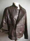 MILITARY BOMBER LEATHER JACKET 38 40 aviator flying ANDREW MARC NY distressed