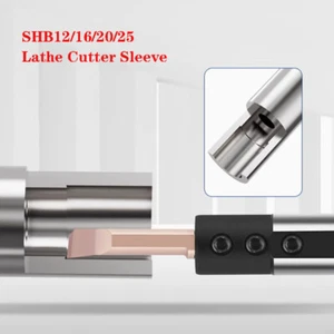 SHB12/16/20/25 Lathe Cutter Sleeve Round Shank CNC Cutting Holder Boring Bar - Picture 1 of 34