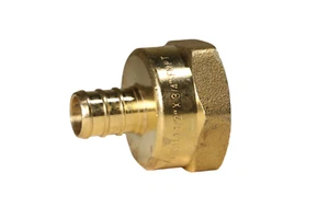 1 Pc XFITTING 1/2" Pex x 3/4" Female NPT Threaded Adapter, Lead Free Brass - Picture 1 of 10