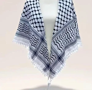 Sciarpa Kufiya The Original Keffiyeh Shemagh Palestine🔥Fatta a mano migliore qualità🔥 - Foto 1 di 2