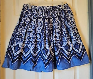 Covington Womens Sz 6 Flare  100% Cotton Rear Zip Lined - Picture 1 of 10