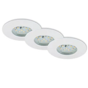 3 x Briloner LED Einbauleuchte rund Weiß IP44 3 x 5,5W 470lm warmweiß Dimmbar - Bild 1 von 5