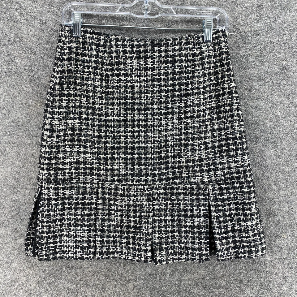 Harold's Skirt Women L Large Black Plaid Wool Lined A-Line Midi Zipper Mid Rise - Image 1 of 4