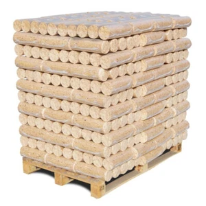 Nestro Briketts Nadelholzbriketts rund ohne Loch Brennholz 960kg Palette - Bild 1 von 3