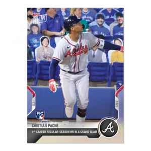 Cristian Pache 2021 MLB TOPPS NOW Card 158 Rookie Braves first HR Grand Slam RC - Picture 1 of 2