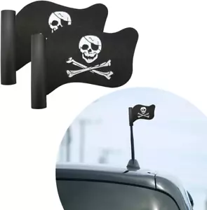 2 PIEZAS Cubierta de Antena de Coche Bandera Pirata, Automotriz Bandera Pirata Forma Antena Topp - Imagen 1 de 12