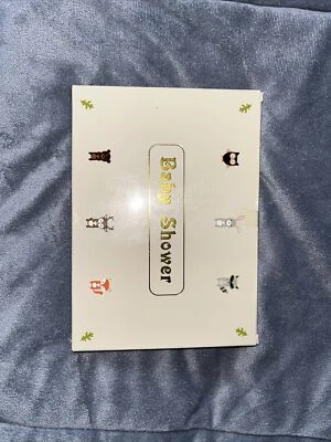 Woodland Baby Shower Juego Tarjetas Bosque Animales 4 Juegos Zorro Ciervo Oso Búho Mapache Foto 1 de 4