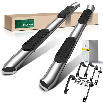 for Nissan TITAN 2004 2005-2015 2017-2024 Extended Cab 5" Chrome Side Step Bars - Image 1 of 4