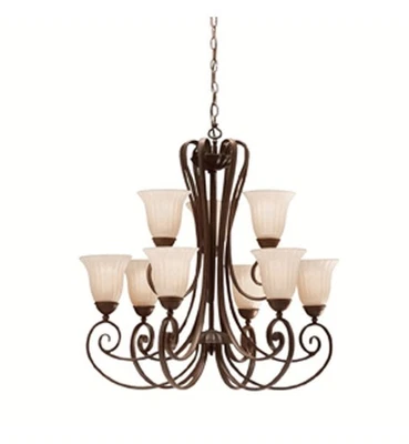 Kichler Willowmore 1828TZ 9-светлая люстра — дубильная бронза — новая - Изображение 1 из 4