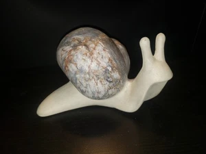 Ceramic Snail Art Deco Statue Rare Antique - Picture 1 of 12