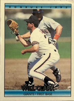 1992 Donruss #214 Will Clark - Image 1 of 2