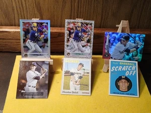 Christian Yelich Chrome SP Lot 2019-22 Chrome Refractor, Metallic Holiday, Cloth+ - Bild 1 von 14