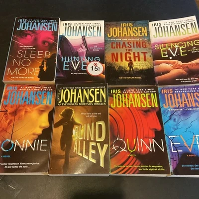Iris Johansen Eve Duncan Series Lot Of 8 Paperbacks G-VG Condition Foto 1 de 4
