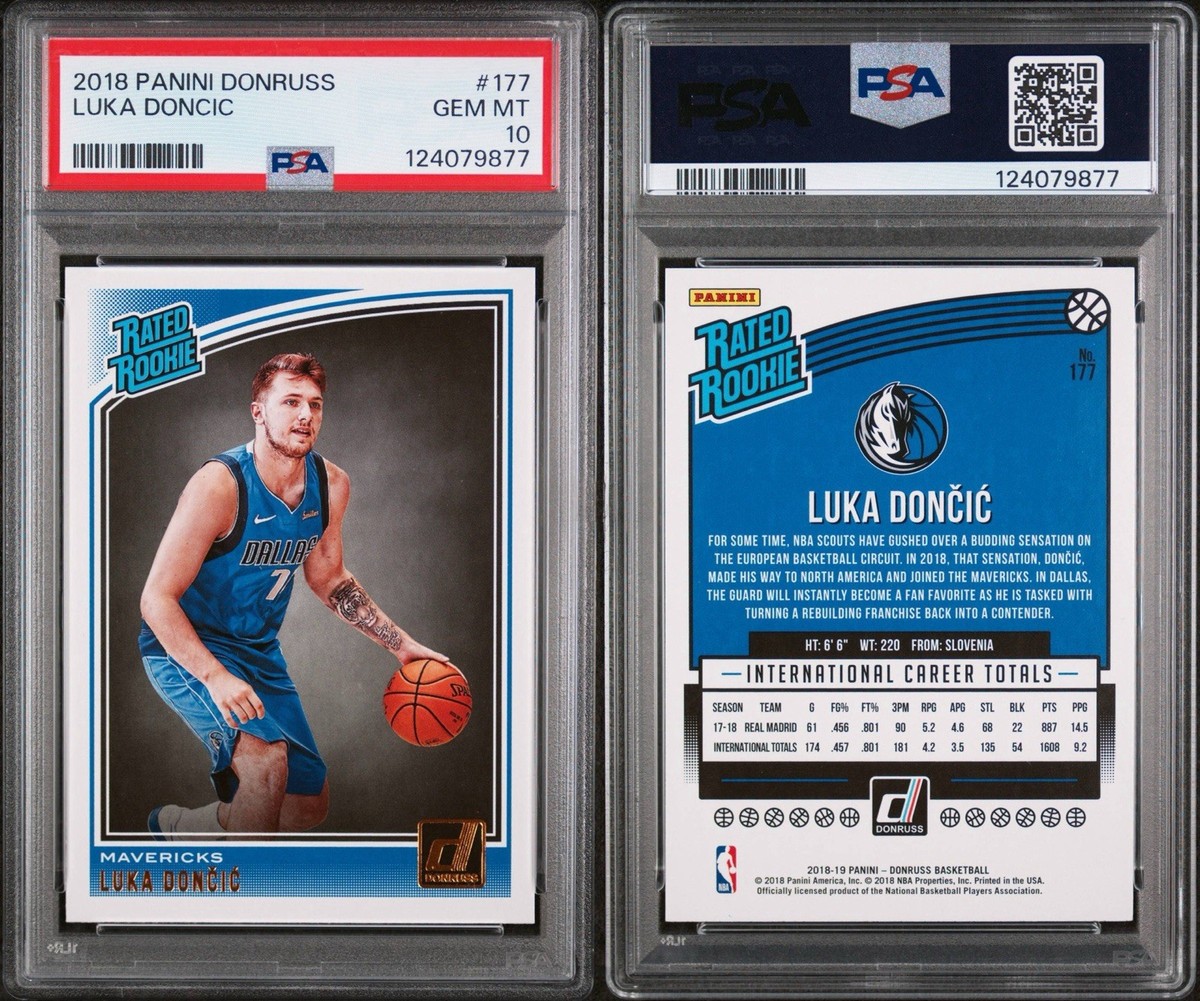 Luka Dončić 10 Graded Basketball Rookie Sports Trading Cards