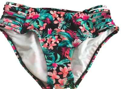 Bikini Bongo Mujer Pestaña Lateral Parte Inferior Estampado Palma Talla XL Negro-Nuevo-ENVÍO 24 HR Foto 1 de 4
