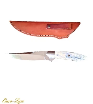 CUSTOM THINAS BOTHMA STAINLESS STEEL LARGE KNIFE & SHEATH SOUTH AFRICA - Image 1 of 4