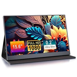Moniteur Portable 15,6 Pouces 1920*1080 Moniteurs Portable FHD Écran Ordinateur Portable - Photo 1/9