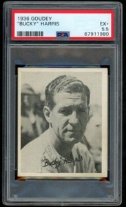 1936 Goudey Bucky Harris Senators HOF PSA 5.5 EX+
