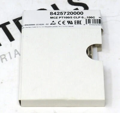 Weidmüller 8425720000 MCZ PT100/3 CLP 0–100°C Temp Transducer 4–20mA DIN Rail - Image 1 of 4