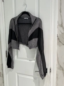 Moda Nova Gris Negro Color Bloque Luz Chaqueta Corta Mujer’s Talla Pequeña - Imagen 1 de 18
