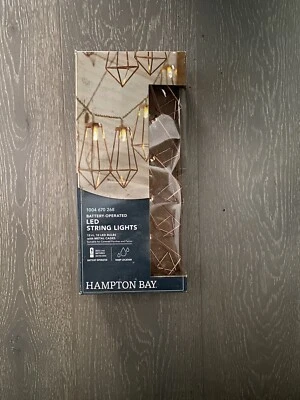 Hampton Bay 12 ft. 10-Light Battery Operated LED String Lights 1004 670 268.     - Image 1 of 2