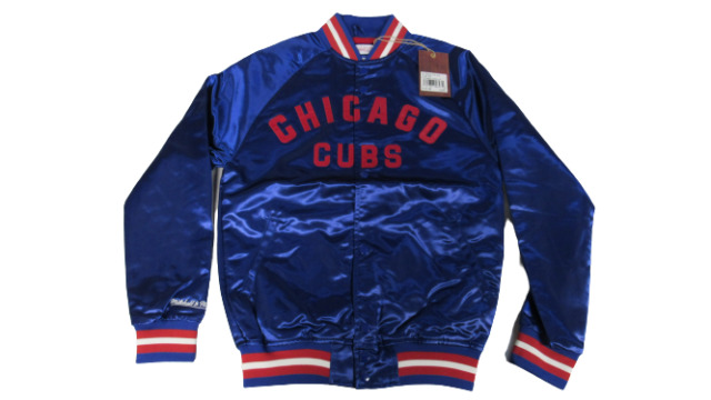 Chicago Cubs Colorblocked 1914 Satin Raglan Full-Snap Jacket