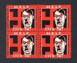 CANADA WW2 Anti-Hitler Propaganda Cinderella Stamps Kinsmen Club, Unmounted MNH - Picture 1 of 2