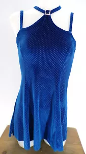 Costume da ballo Kelle Velluto Kelle Blu Reale Piccolo Adulto Lirico Paillettes Ve - Foto 1 di 6