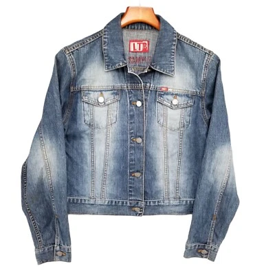 LTB Jeans Denim Jacket Womens Blue Distressed Button Front Long Sleeve Size M Foto 1 de 4
