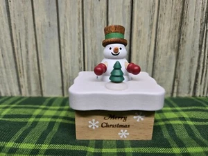 WOODERFUL LIFE Snowman Music Box, NIB - Picture 1 of 4