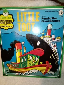 LITTLE TOOT/PANCHO THE CIRCUS DONKEY--45 RPM--Peter Pan Records (PP1009) Vintage - Imagen 1 de 4