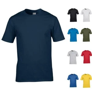 Camisetas Gildan para hombre de cuello redondo liso | 100% algodón manga corta camiseta de verano - Imagen 1 de 34